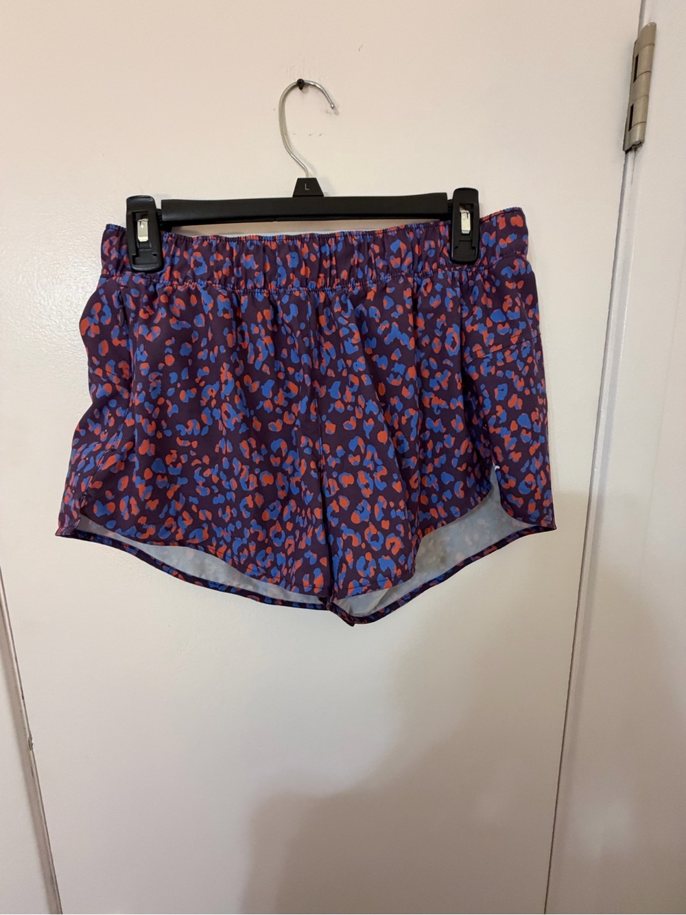 Old Navy Purple Athletic Shorts with Blue and Red Print